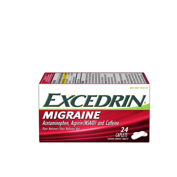 Excedrin Migraine Medicine Caplets for Migraine Headache Relief, 24 Count