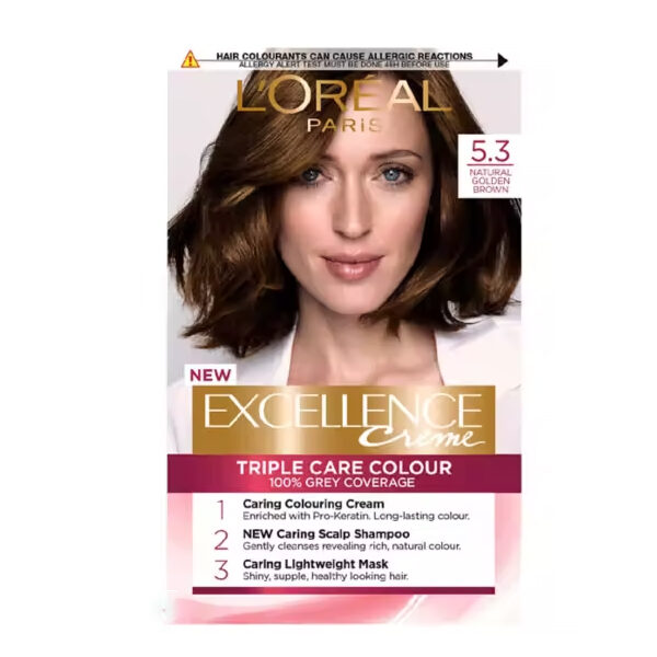 L'Oreal Paris Excellence Crème Permanent Hair Color 5.3 Golden Brown