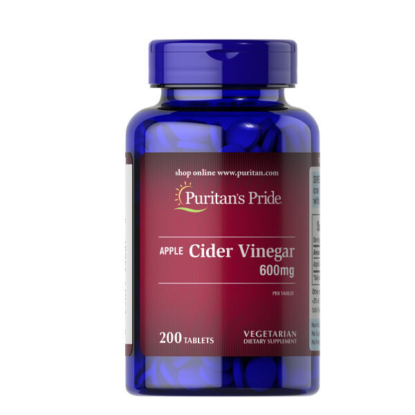 Puritan's Pride Apple Cider Vinegar 600 mg 200 Tablet