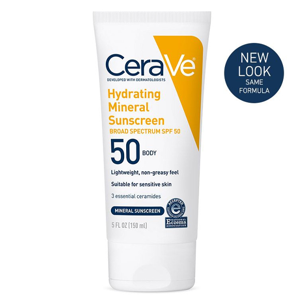 Cerave Hydrating Mineral Sunscreen SPF 50 Body Lotion 150ml