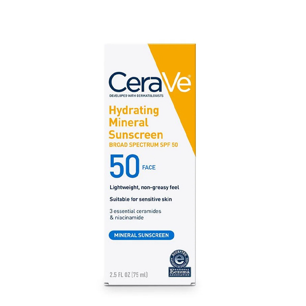 Cerave Hydrating Mineral Sunscreen SPF 50 Face Lotion 75ml