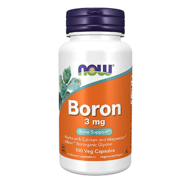 NOW Boron 3 mg 100 Veg Capsules