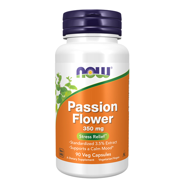 Now Food Passion Flower 350 mg 90 Veg Capsules