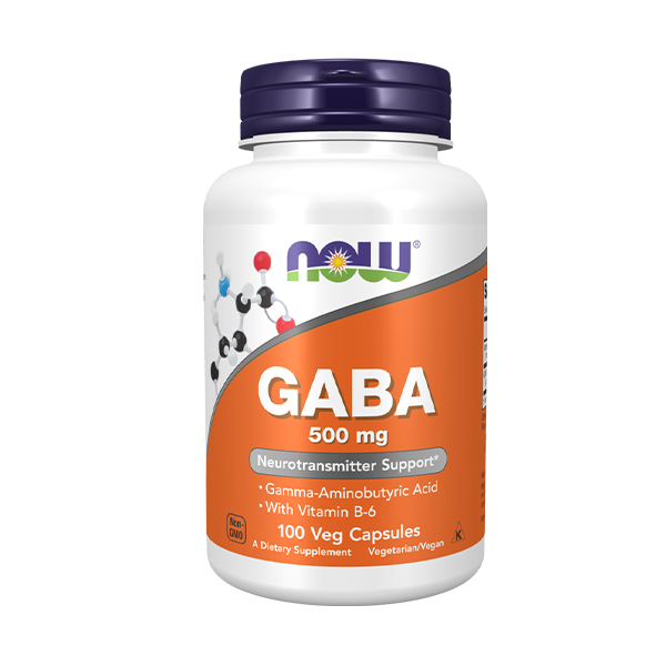 Now Foods GABA 500 mg 100 Veg Capsules