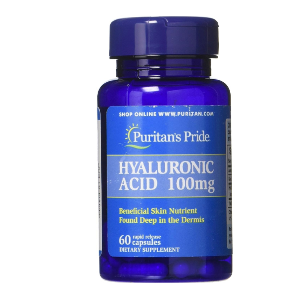 Puritan's Pride Hyaluronic Acid 100 mg Capsules, 60 Count