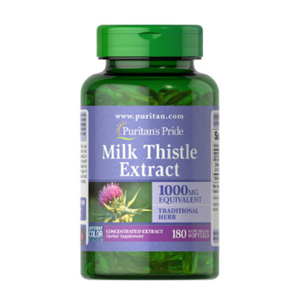 Puritan's Pride Milk Thistle Extract 1000mg 180 Softgels