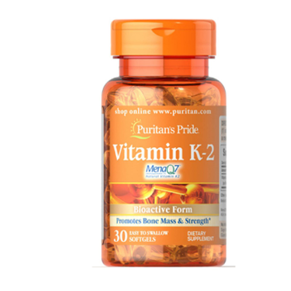 Puritan's Pride Vitamin K-2 (MenaQ7) 100 mcg 30 Softgels