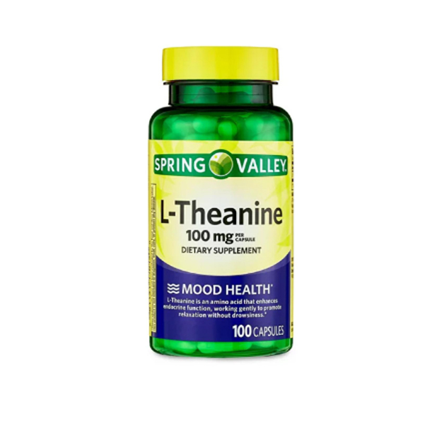 Spring Valley L-Theanine Capsules Mood Health 100mg 100 Capsules