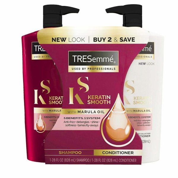 TRESemme Keratin Smooth with Marula Oil Shampoo + Conditioner – 828 ml + 828 ml