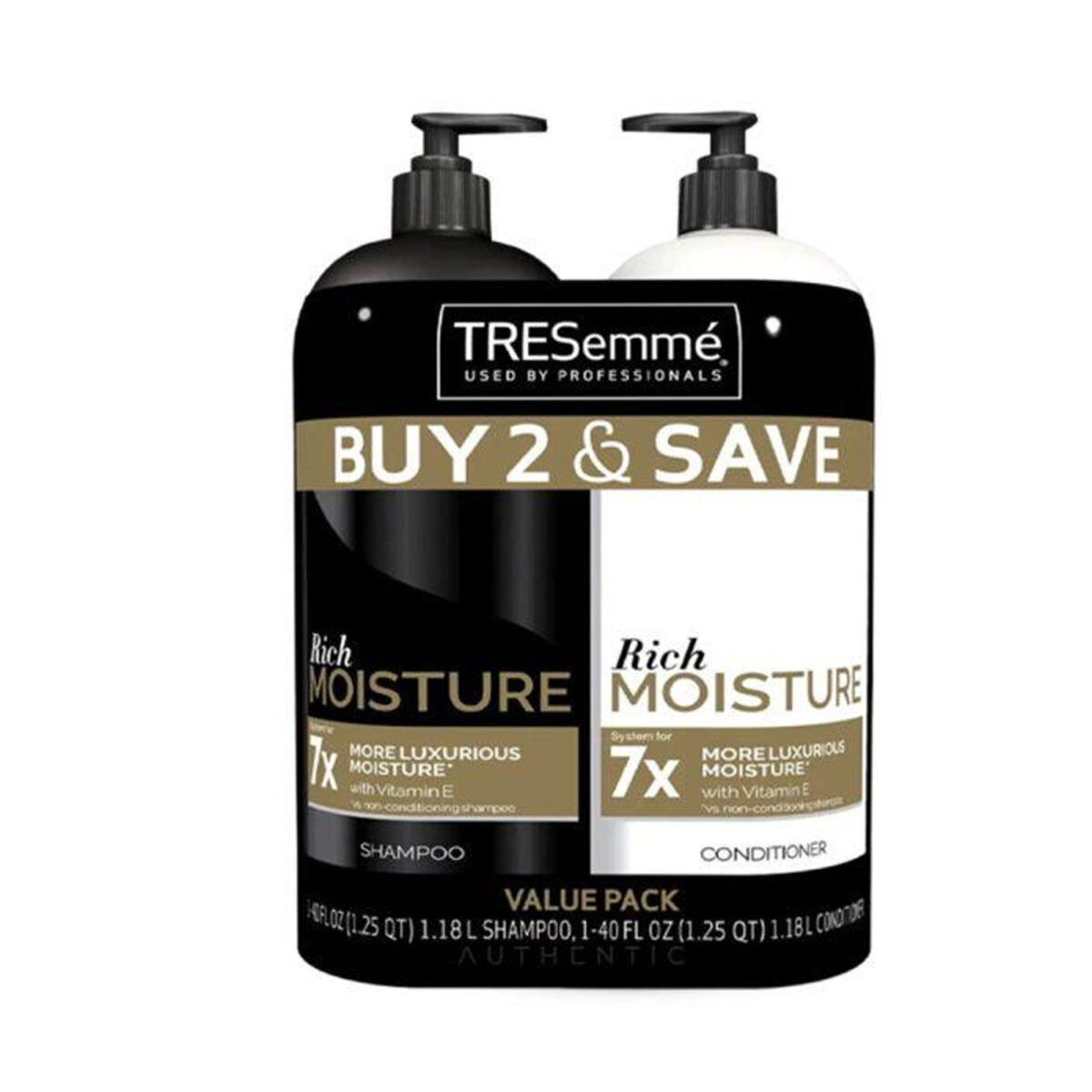 TRESemme Moisture Rich Shampoo & Conditioner Value Pack (1.18l each)