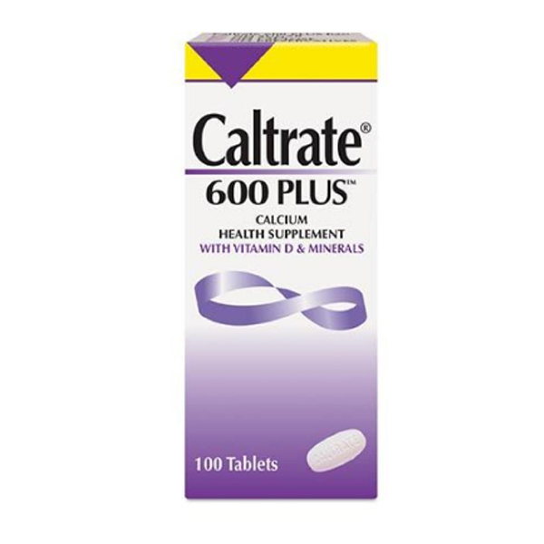 Caltrate 600+D Calcium With Vitamin D 100 Tablets