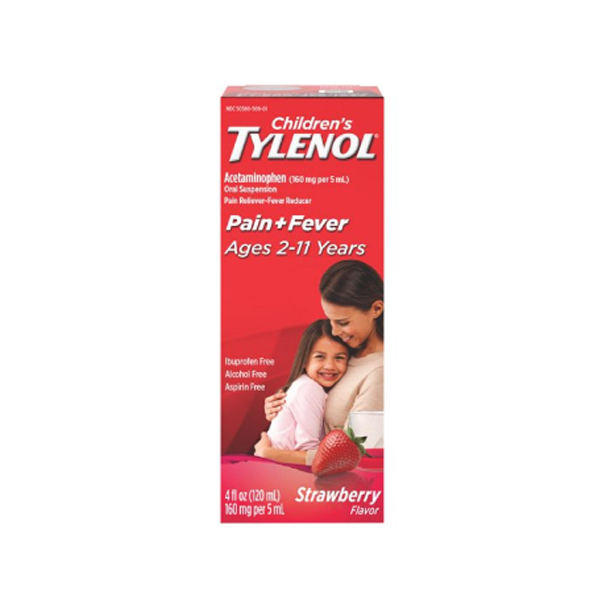 Children's Tylenol Very Berry Strawberry Flavor 120 ml