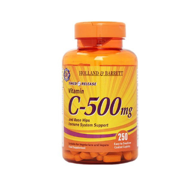 Holland & Barrett Vitamin C Timed Release with Bioflavonoids 500mg 250 Caplets