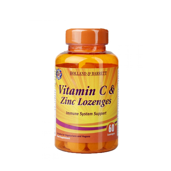Holland & Barrett Vitamin C and Zinc 60 Lozenges