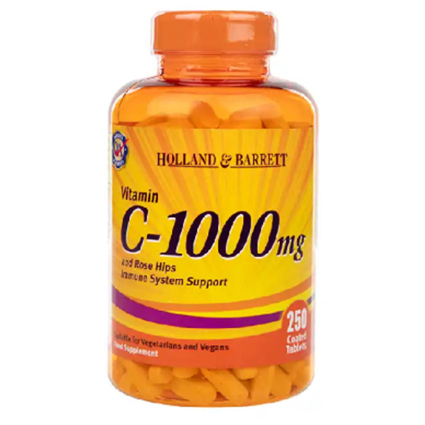 Holland & Barrett Vitamin C with Wild Rose Hips 1000mg 250 Caplets