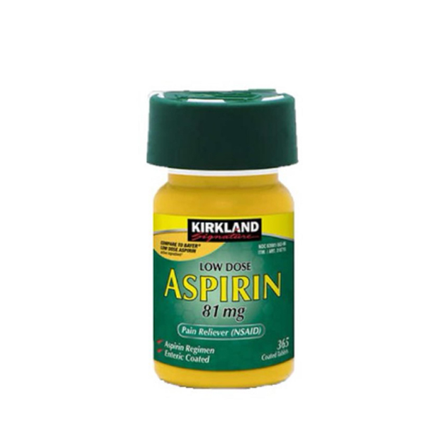 Kirkland Signature Low Dose Aspirin 81 mg 365 Tablets