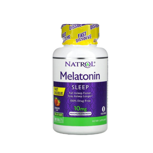 Natrol Melatonin 10 mg Fast Dissolve, Maximum Strength, 100 Tablets