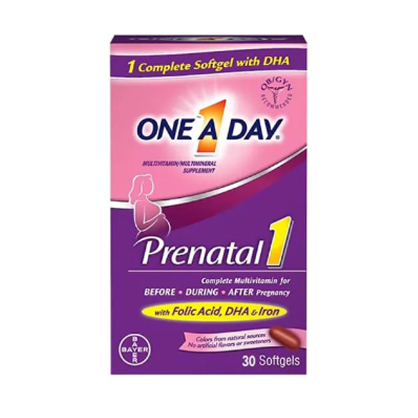 One A Day Women's Prenatal 1 Multivitamin 30 Softgels