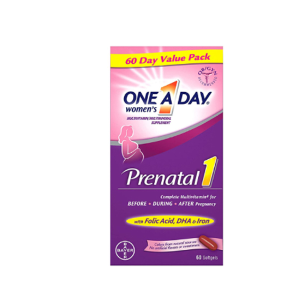 One A Day Women's Prenatal 1 Multivitamin 60 Softgels