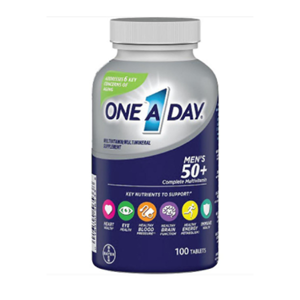 One A Day® Men’s 50+ Complete Multivitamin 100 Tablets