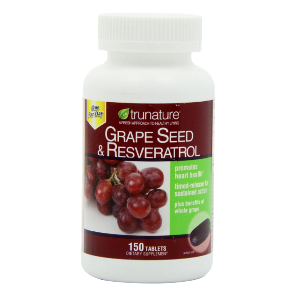 TruNature Grape Seed & Resveratrol 150 Tablets