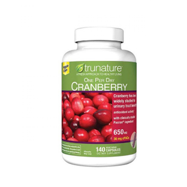 Trunature Cranberry 650 mg (Healthy Urinary Tract)140 Vegetarian Capsules