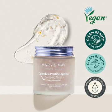 MARY&MAY CALENDULA PEPTIDE AGELESS SLEEPING MASK 110G