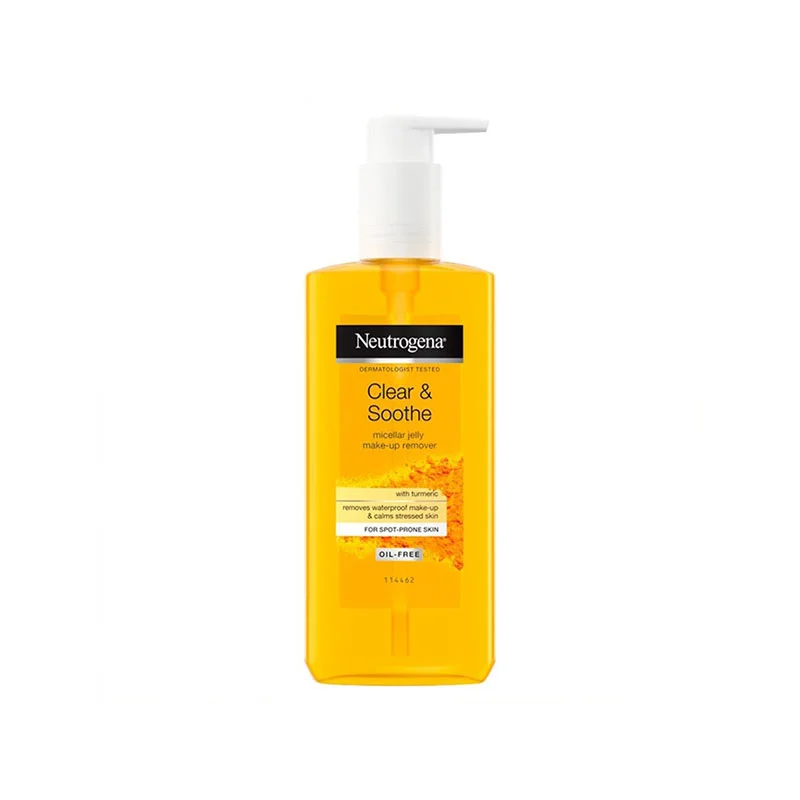 Neutrogena-Clear-Soothe-Micellar-Jelly-Make-Up-Remover-200ml.jpg Neutrogena Clear Soothe Micellar Jelly Makeup Remover Turmeric Oil Free Waterproof Cleanser