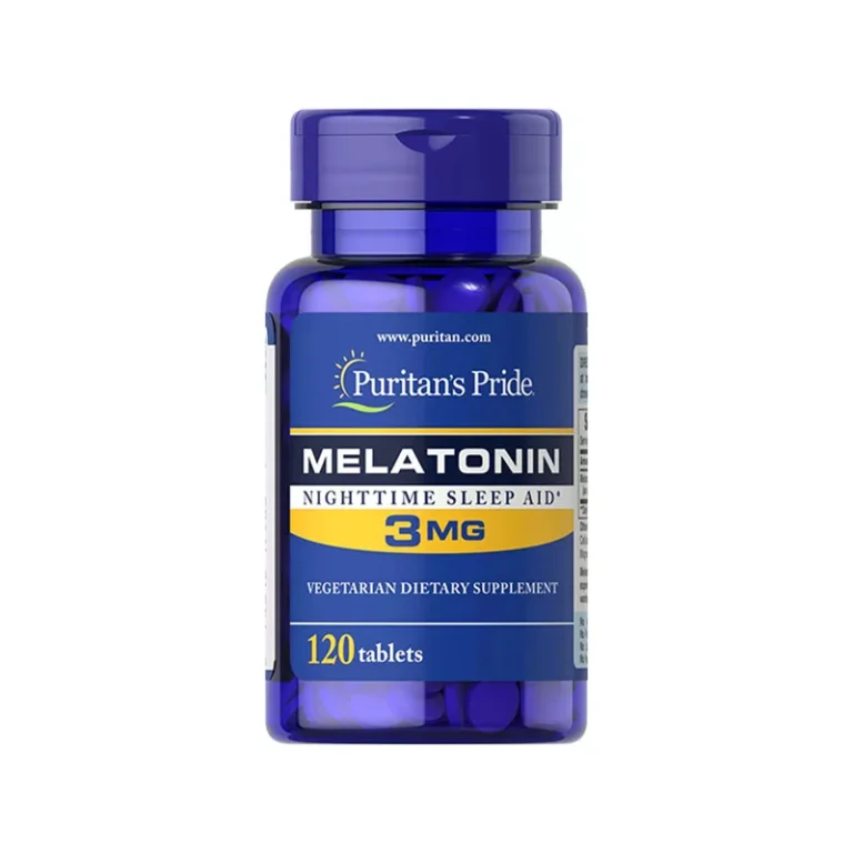 melatonin supplement sleep support Puritan’s Pride 3mg tablets