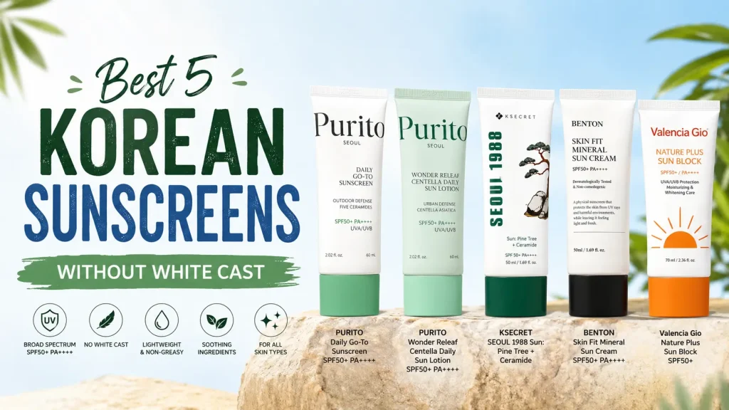 Best 5 Korean Sunscreens Without White Cast in Bangladesh – A1 Traders Bd