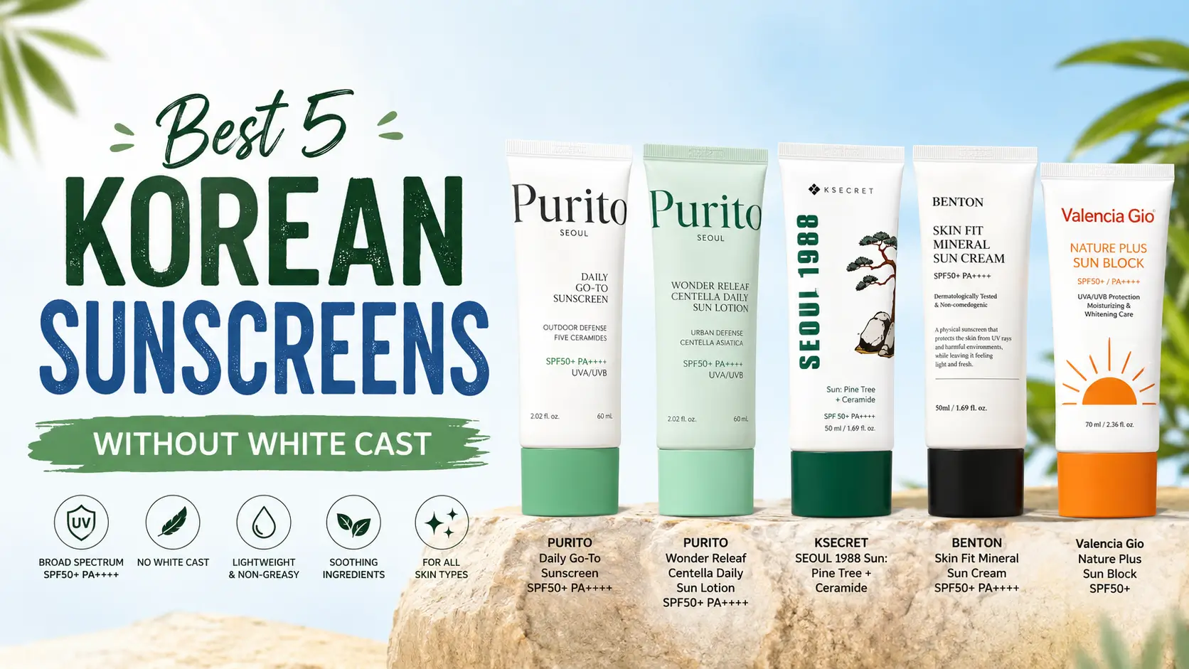 Best 5 Korean Sunscreens Without White Cast in Bangladesh – A1 Traders Bd